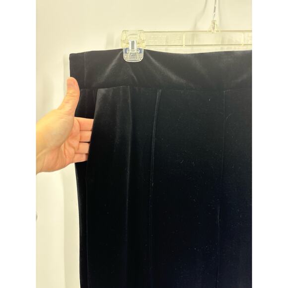 INC International Concepts Black Velvet Wide Leg High Rise Pants Plus 1X New NWT - Picture 4 of 12
